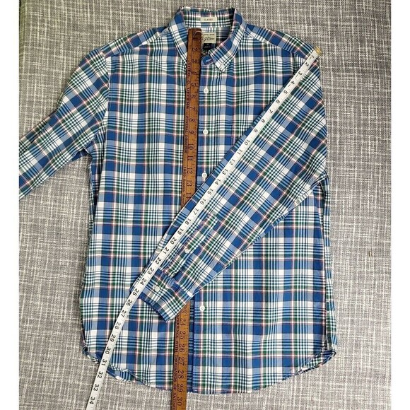 J. Crew Plaid Casual Dress Shirt Blue Multicolor Men's M - Picture 7 of 11